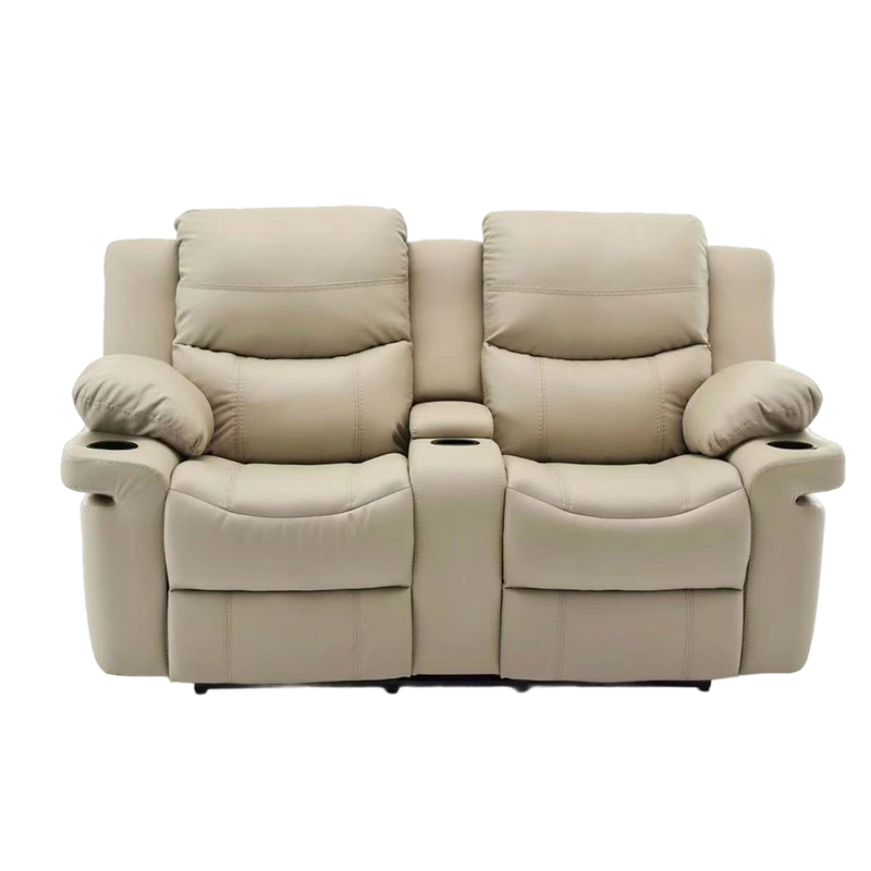 Deri Döşemeli Manuel Hareketli Loveseat Yatar Sandalye